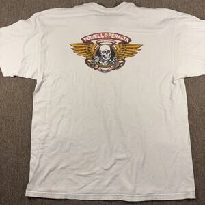 Powell Peralta Skateboard Reissue T-shirt XXL White Skull 1988 Graphic